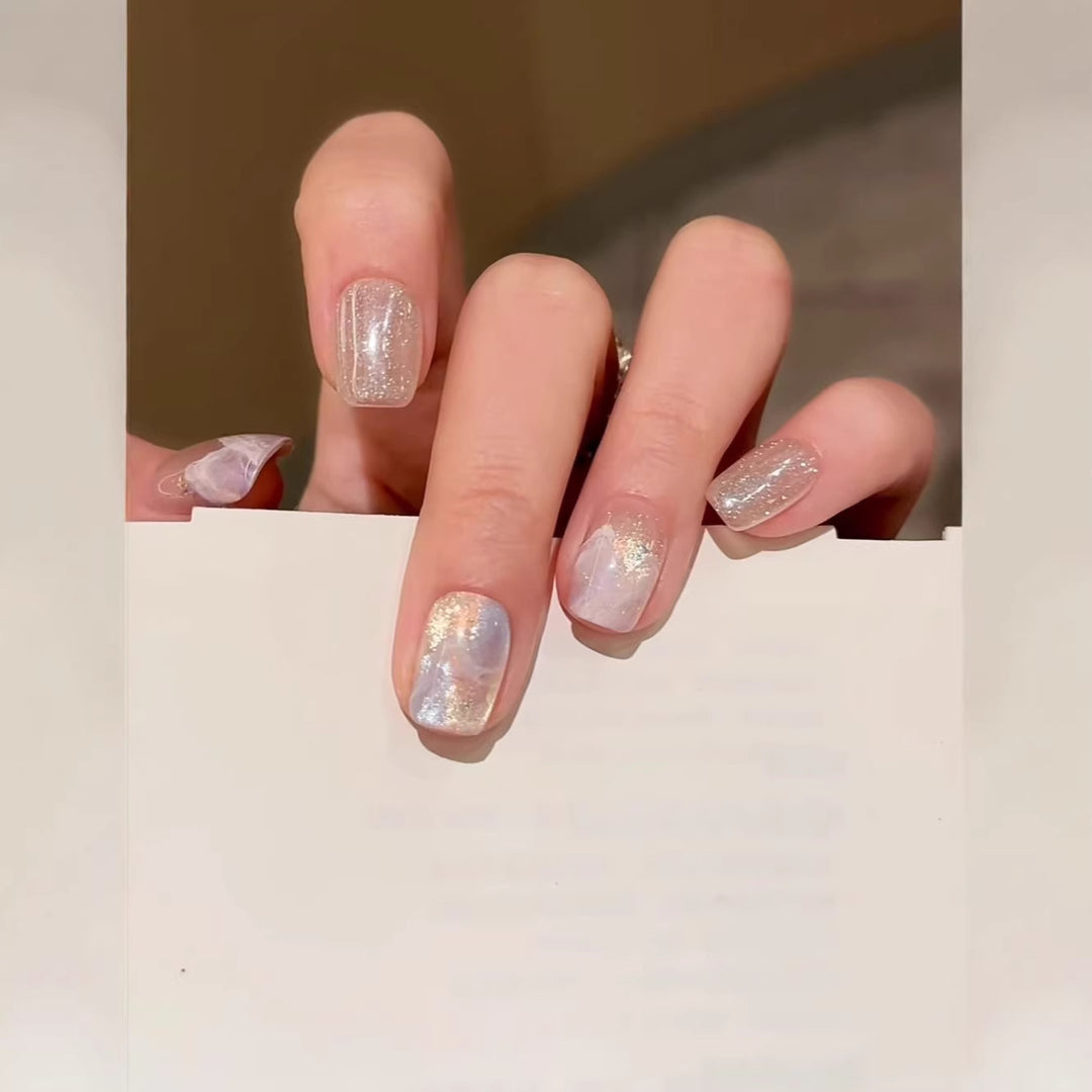 Decorative Glitter Press-On Nail Set