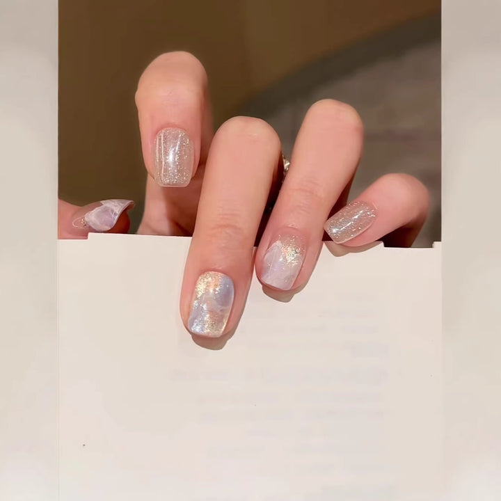 Decorative Glitter Press-On Nail Set