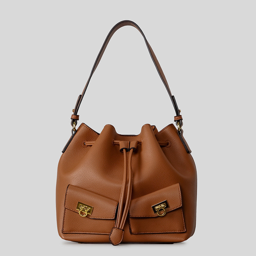 Leather Bucket Bag