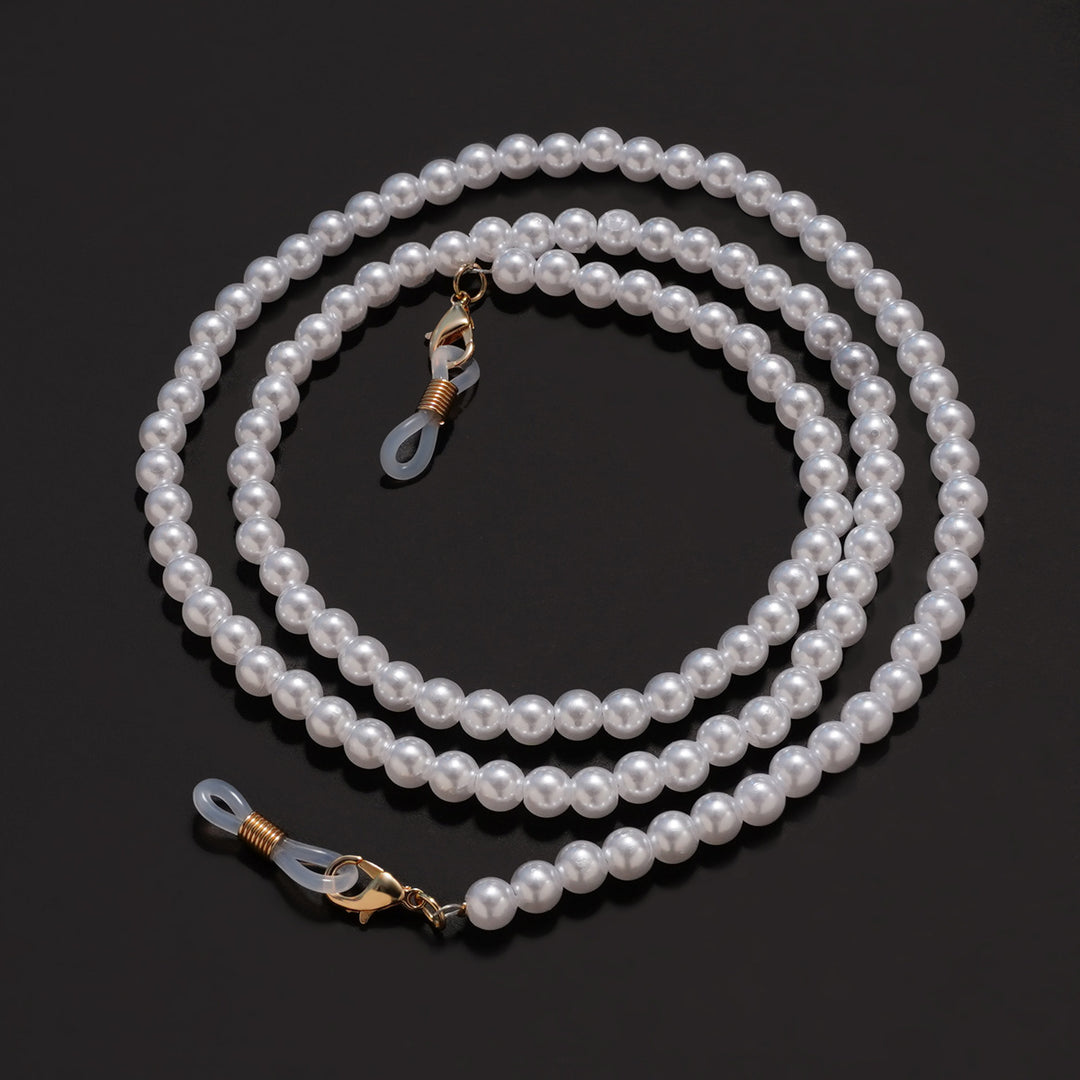 Pearl necklace with practical chain holder Kalsten