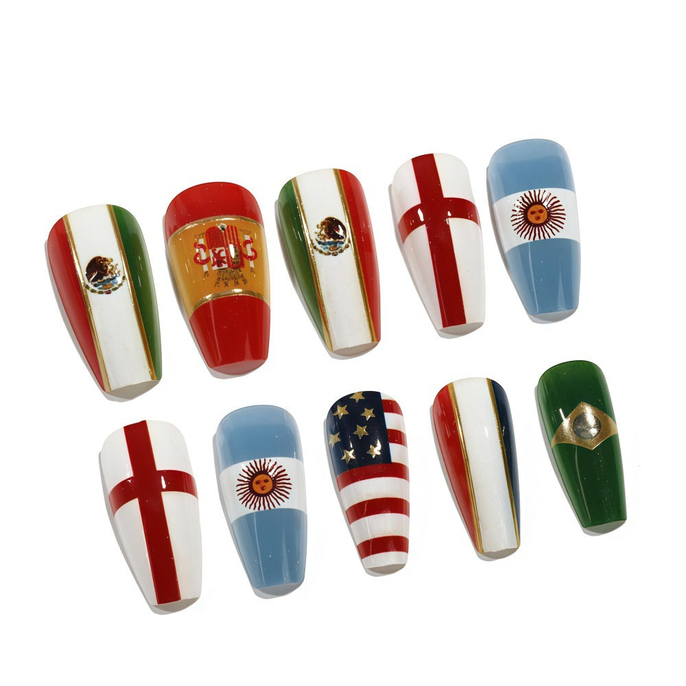 Artificial nails with national flag designs Kalsten