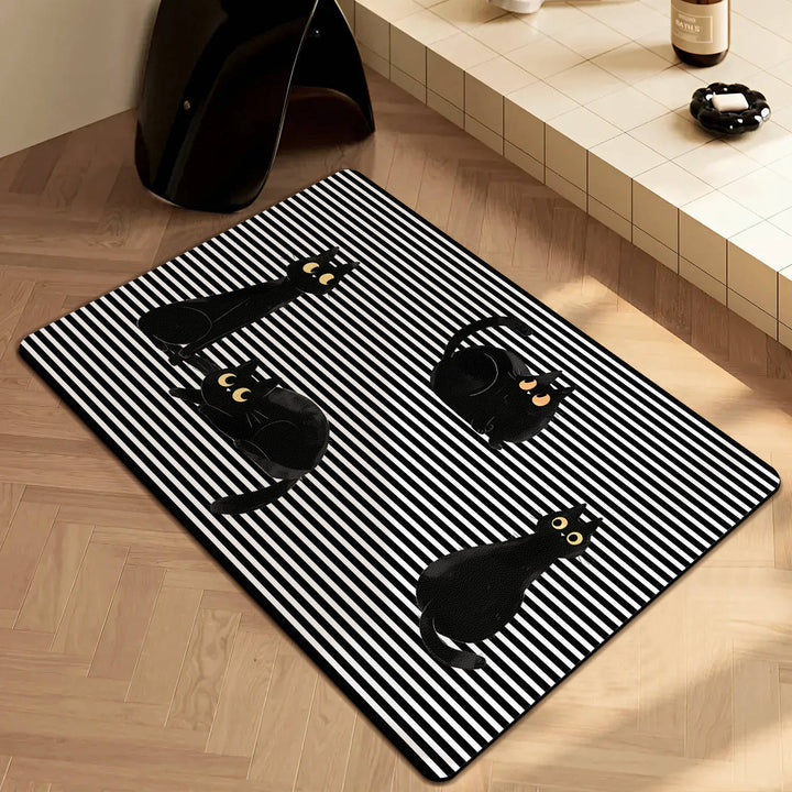 Cat-Themed Decorative Area Mat