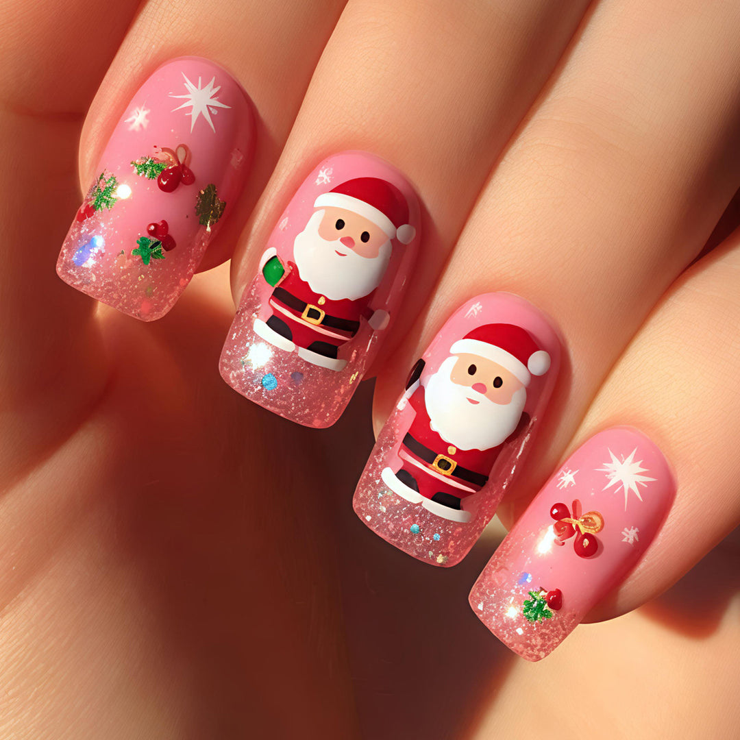 Festive 3D Santa Nail Art Kalsten