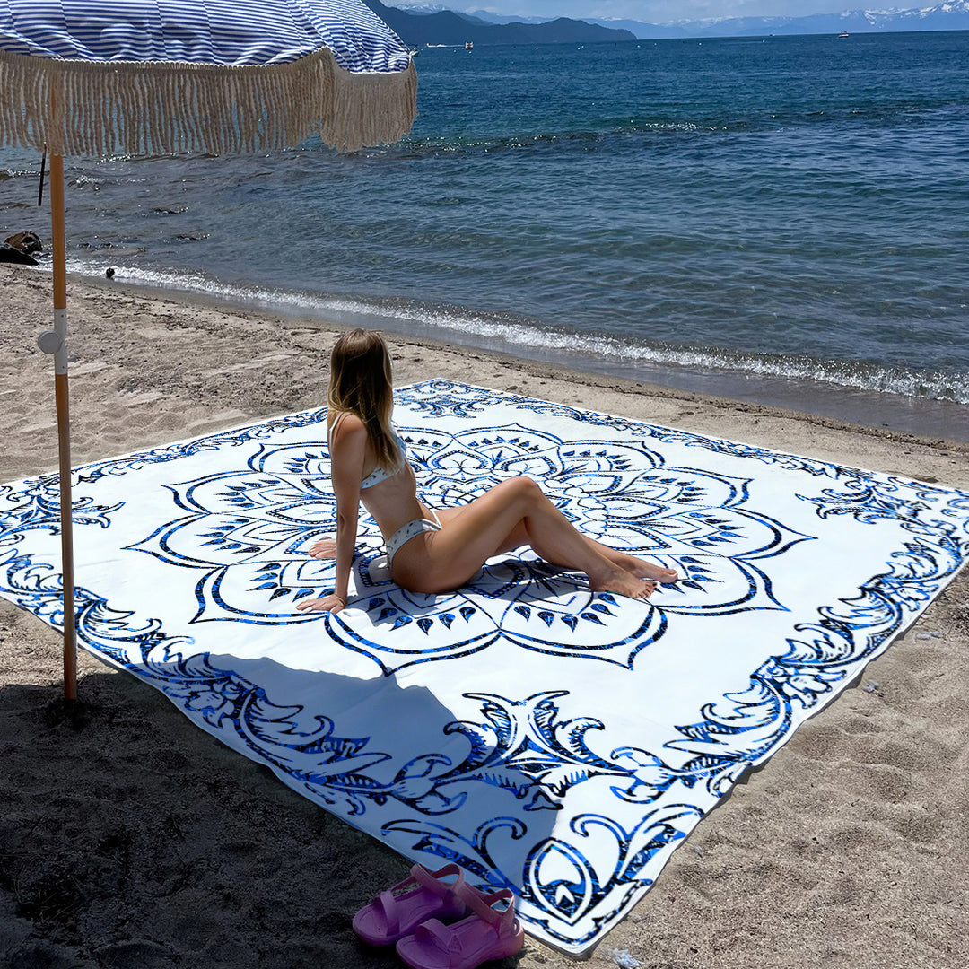 Mandala Design Beach Mat Kalsten