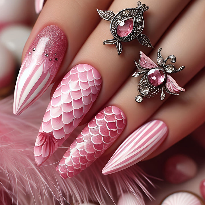 Intricate Scaled Nail Art Design Kalsten