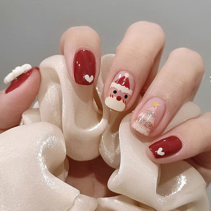 Artificial nail set with festive winter theme Kalsten