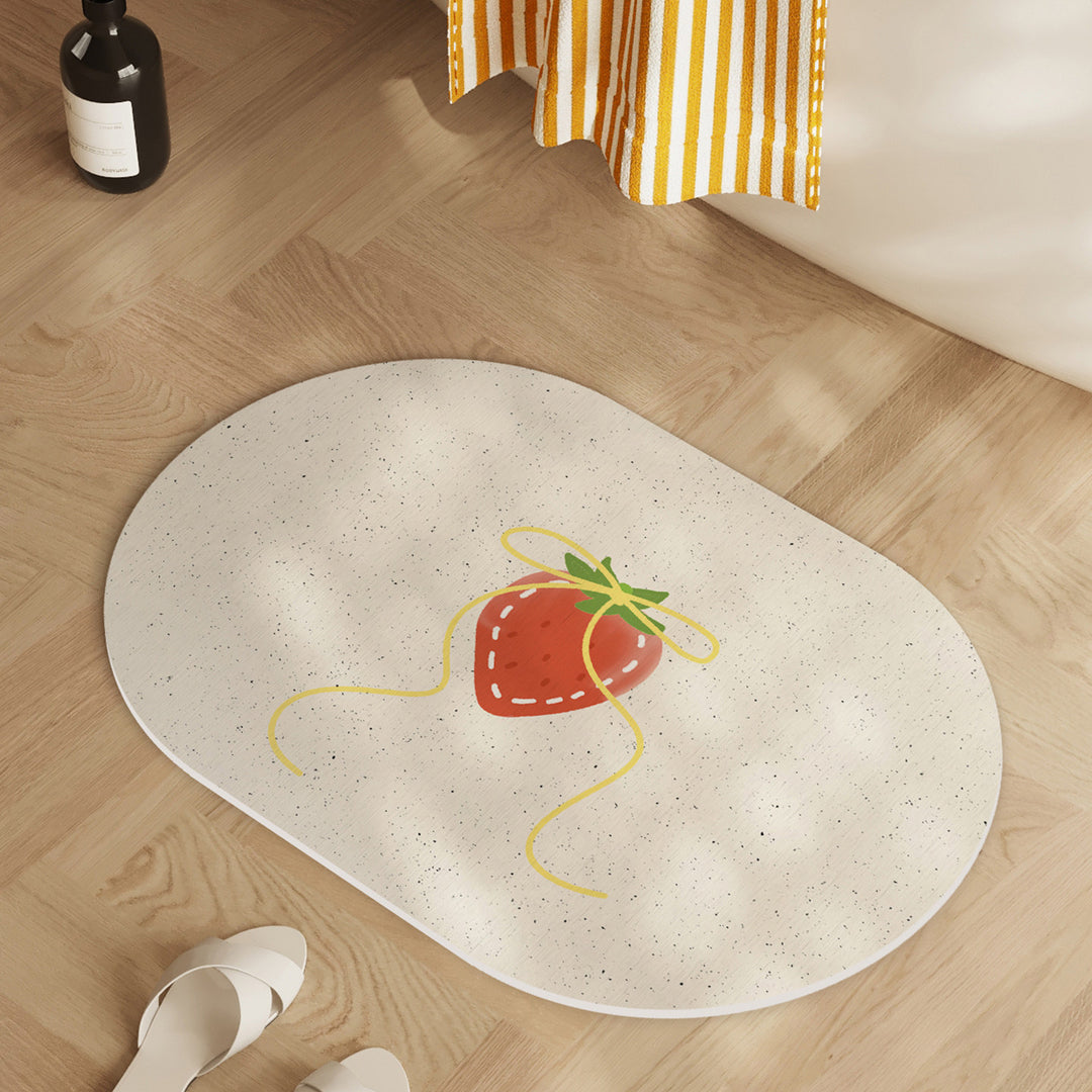 Playful Lemon-Themed Bath Mat Kalsten