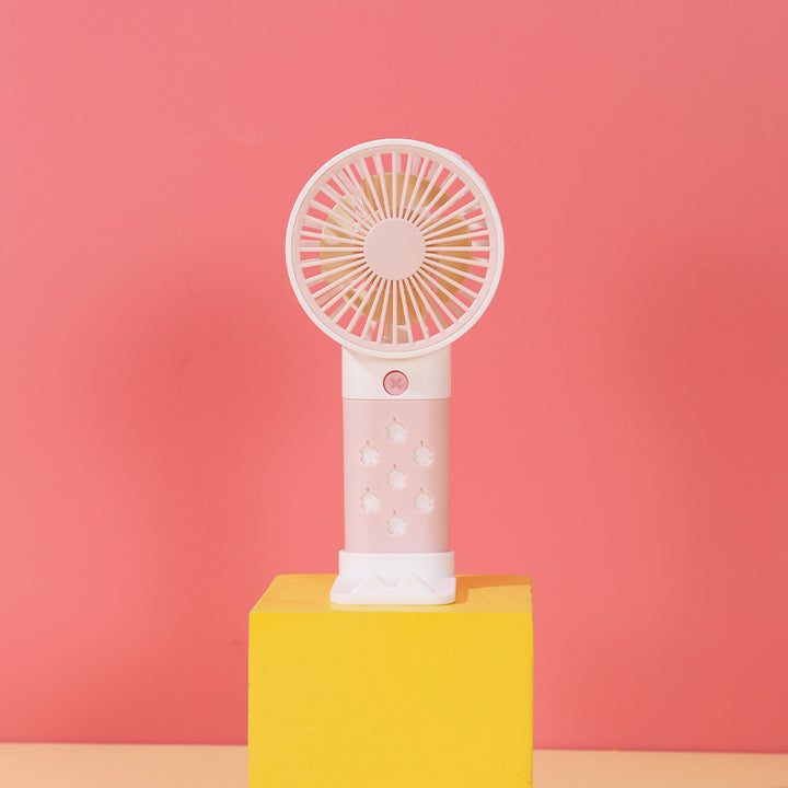 Women Portable Hand Fan with Ergonomic Handle and Adjustable Tilt Angle Kalsten