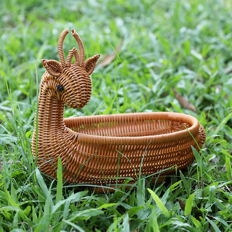 Unisex Braided Decoration Basket in Duck Shape Kalsten