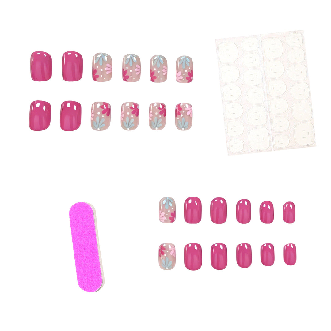 Artistic Floral Gel Nail Art Kalsten
