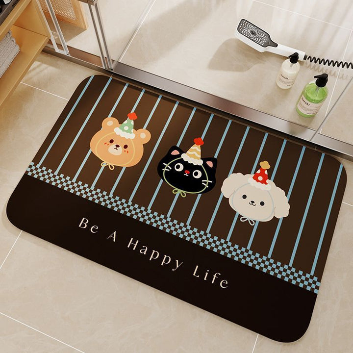 Cute Cartoon Bear Bath Mat