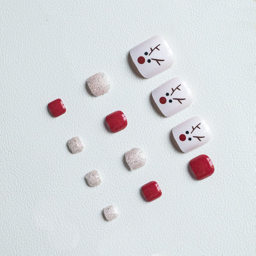 Creative Holiday-Themed Toe Nail Art