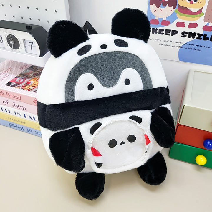 Plush Backpack with Playful Panda Design Kalsten