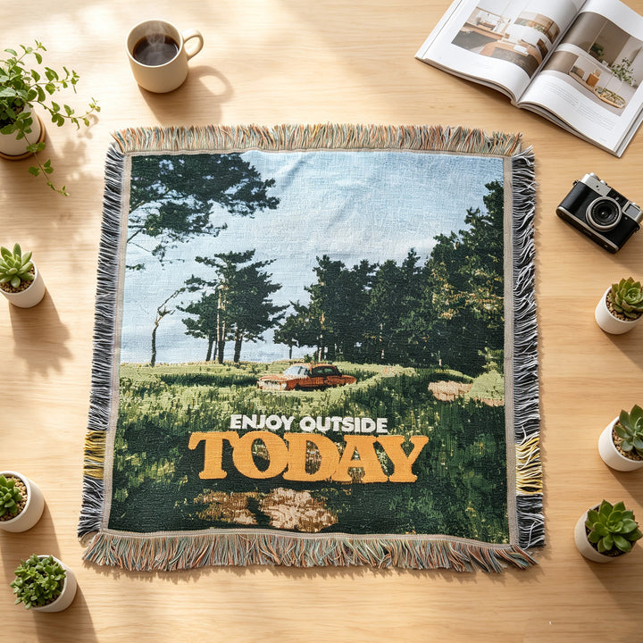 Decorative Outdoor Throw Blanket
