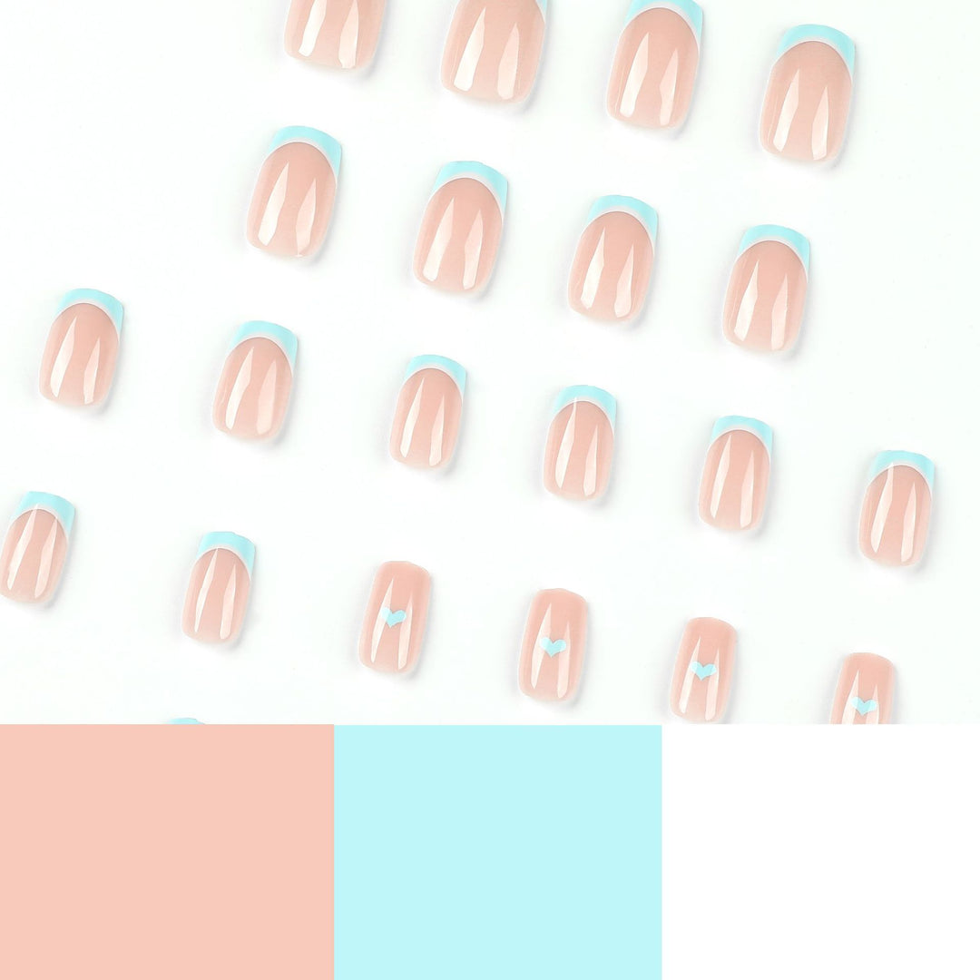 Artful nail art with pastel blue accents Kalsten