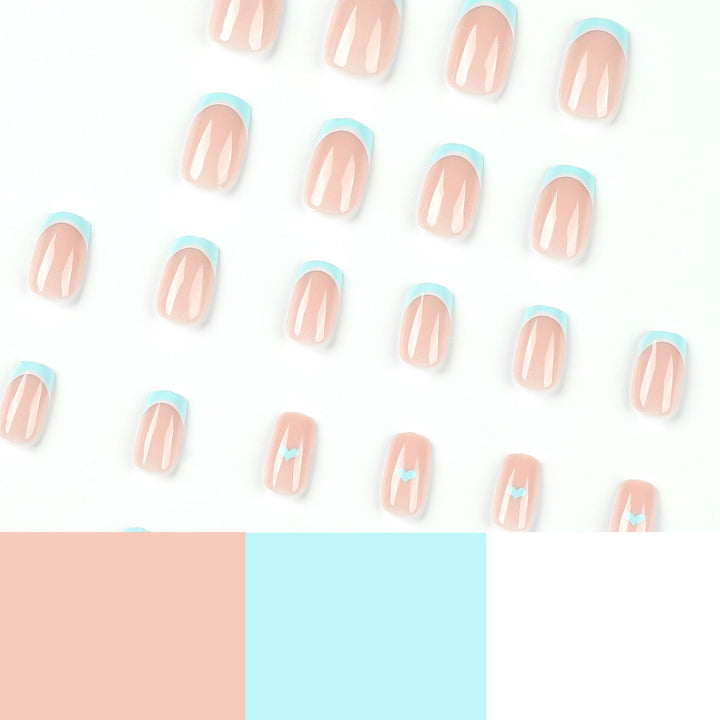 Artful nail art with pastel blue accents Kalsten