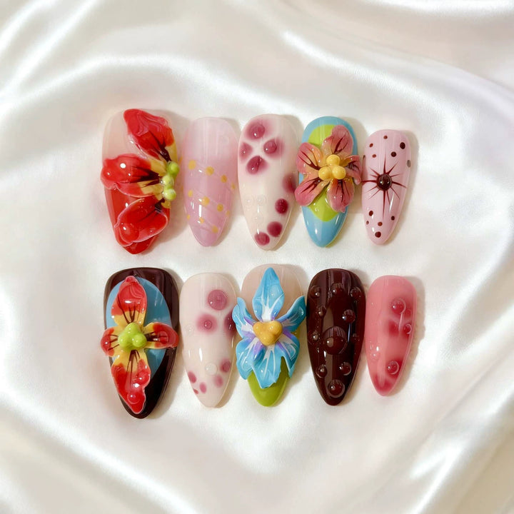Artistic Floral Nail Art Collection
