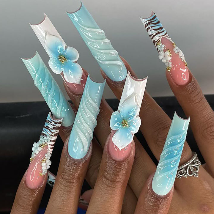 Decorative Floral 3D Nail Extensions Kalsten