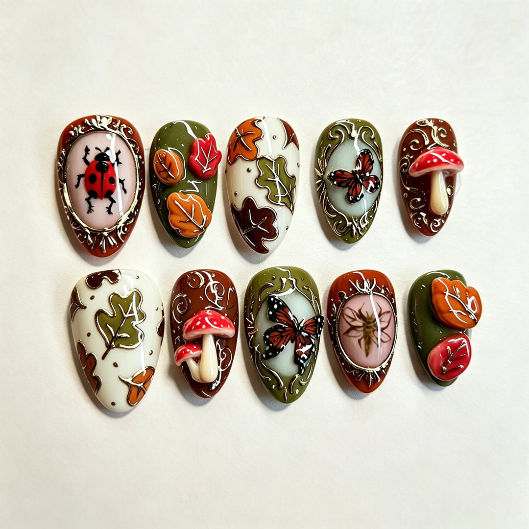 Artistic Manual Press-On Nail Art Set