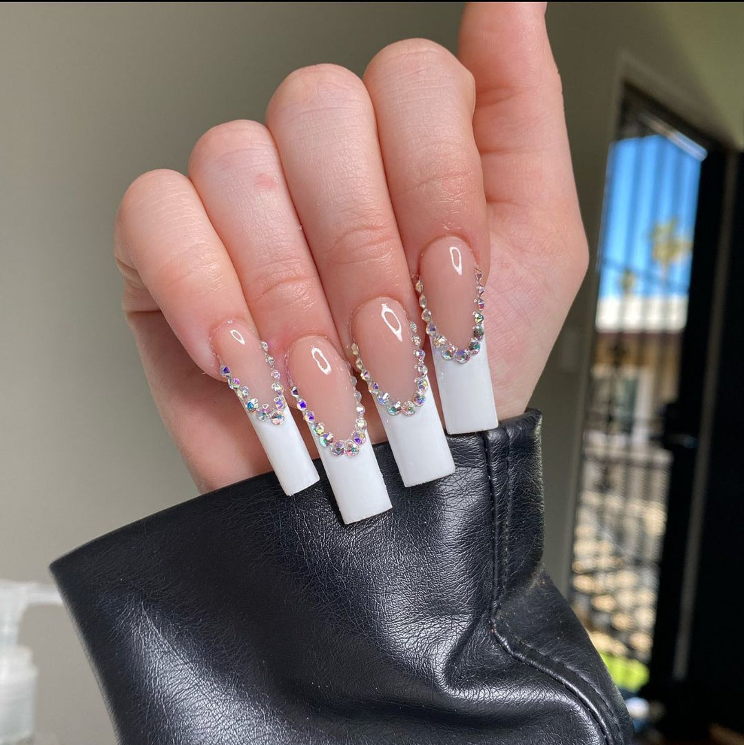 Luxurious Rhinestone Embellished Long Stiletto Press-On Nails Kalsten