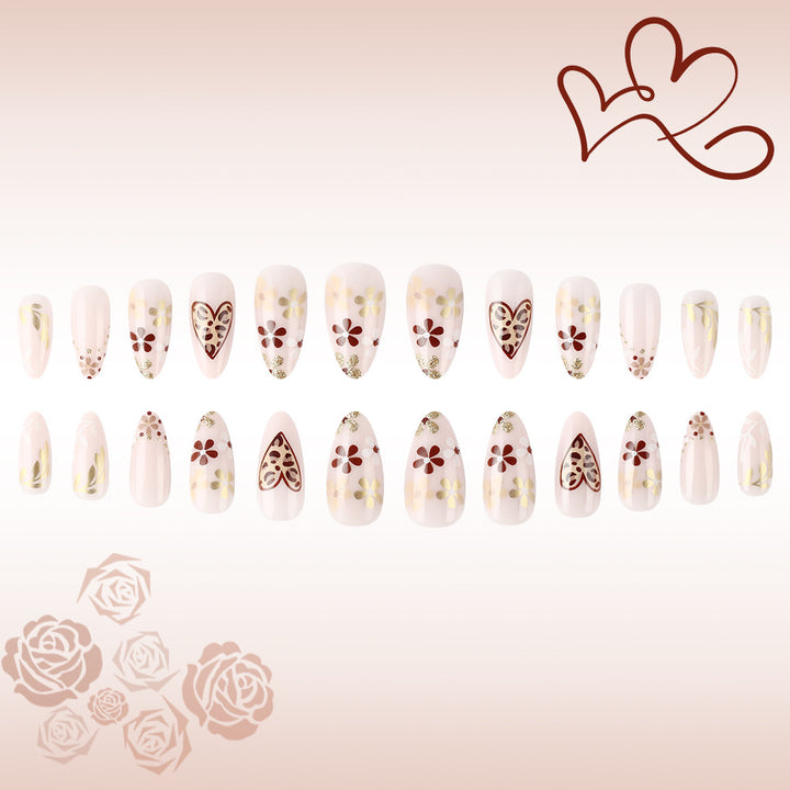Artistic Floral Design Press-On Nails Kalsten