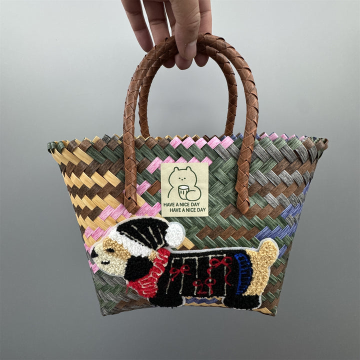 Playful and Handmade Basket Bag Kalsten
