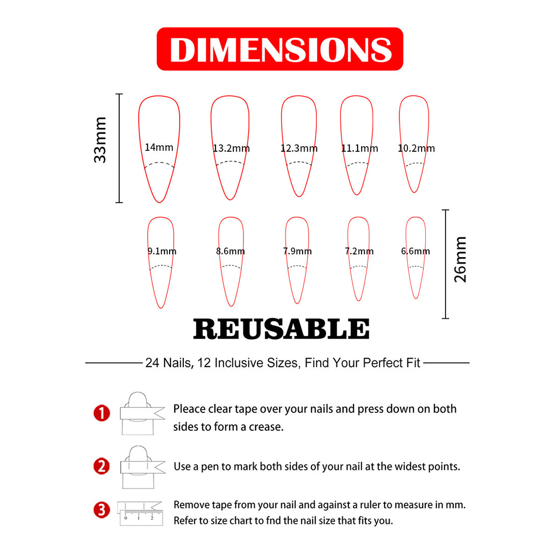 Artificial nails with elegant design Kalsten
