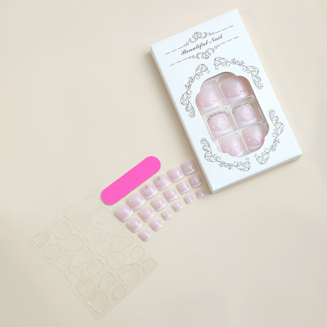 Premium Decorative Press-On Nail Set with Elegant Design Elements Kalsten