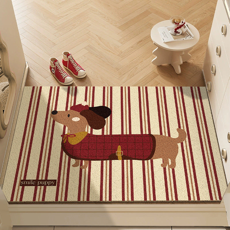 Playful Dog-Themed Decorative Entrance Rug