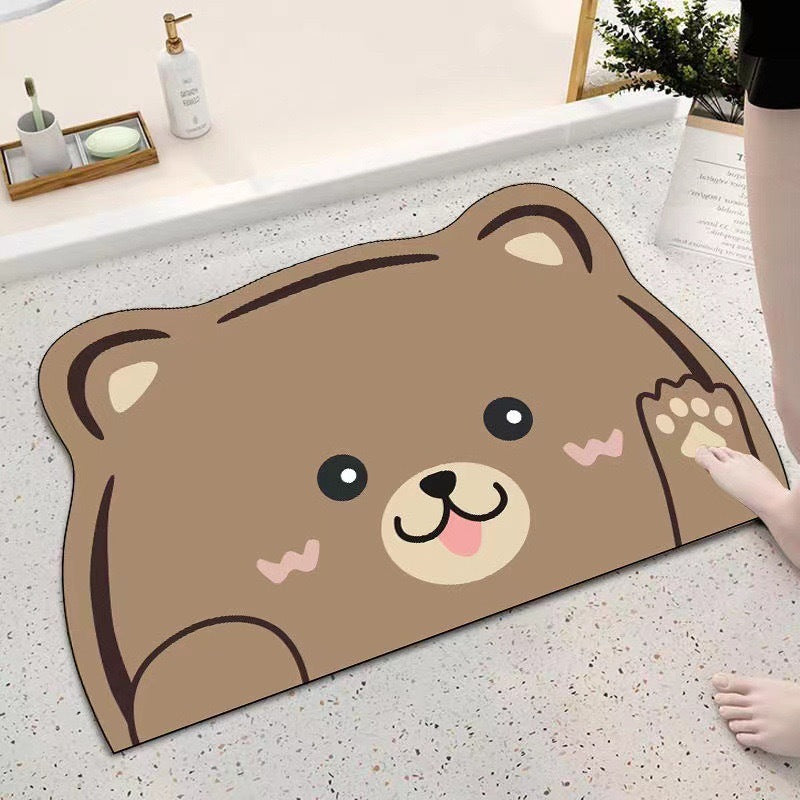Lion-Themed Plush Bath Mat Kalsten