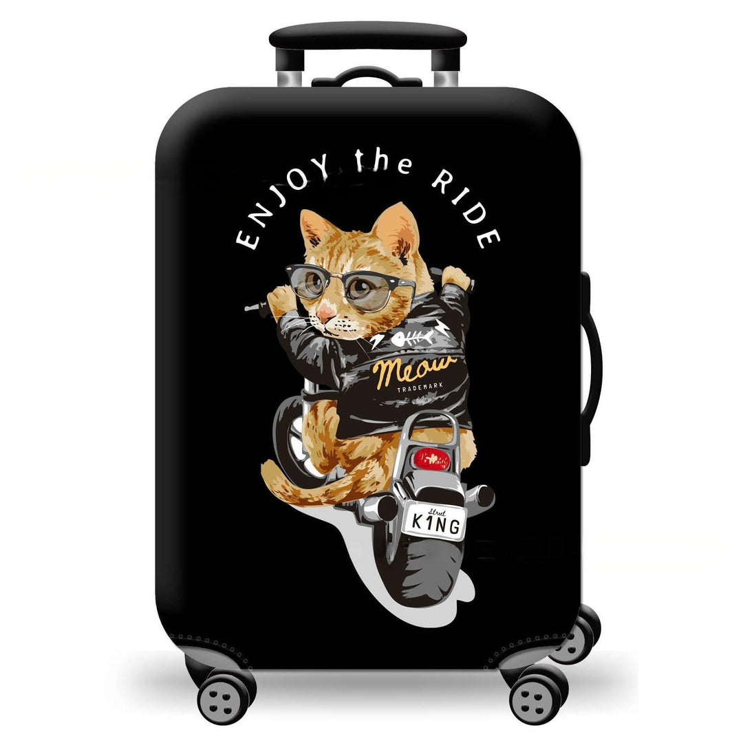 Unisex hard-shell suitcase with playful cat design Kalsten