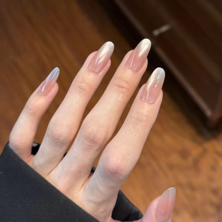 Natural Glossy Press-On Nail Set Kalsten