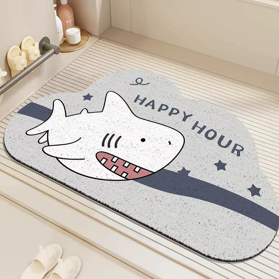 Playful Animal Print Bath Mat Kalsten