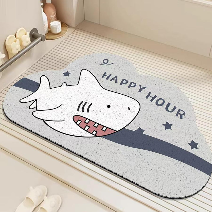 Playful Animal Print Bath Mat Kalsten
