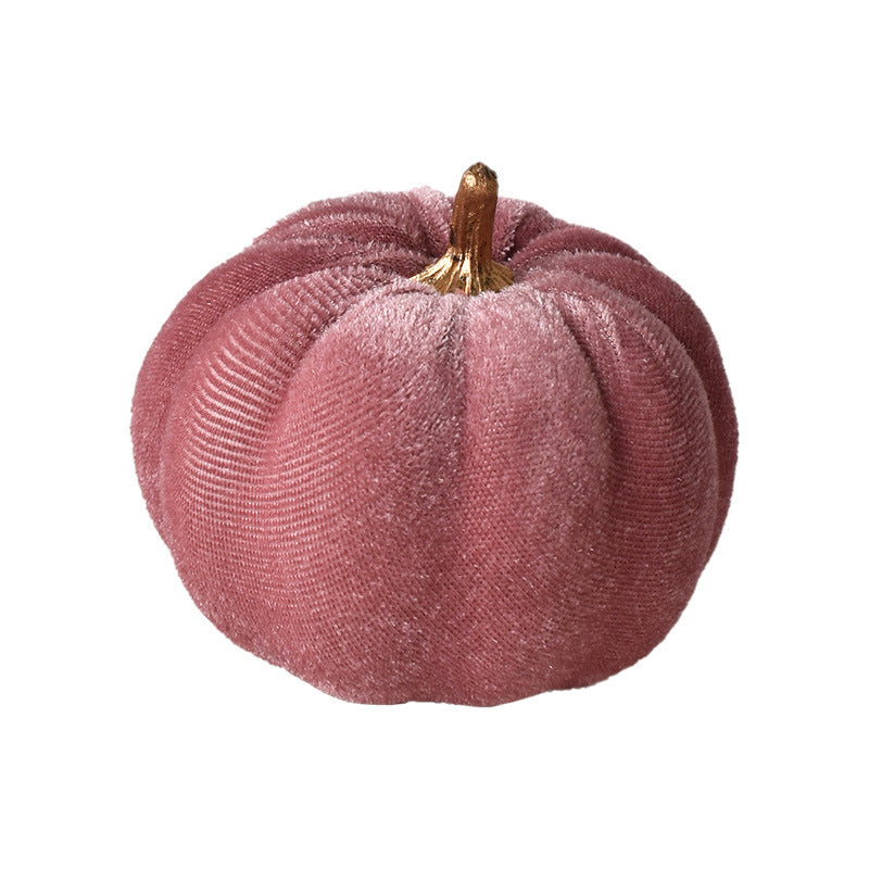 Samth Pumpkin Decoration Figure with Gold-colored Stem