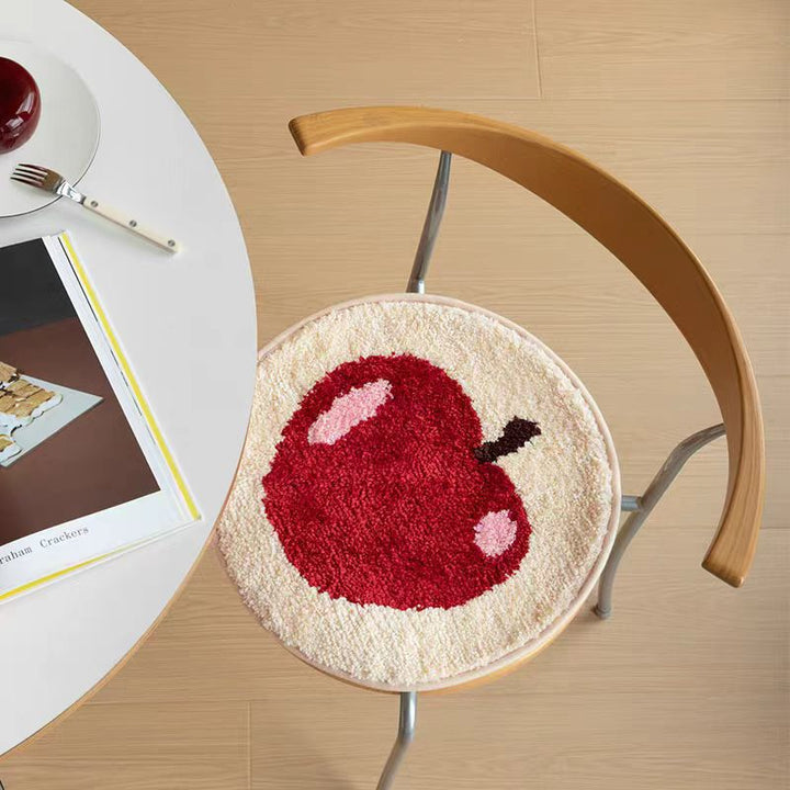Apple-Themed Plush Bath Mat Kalsten