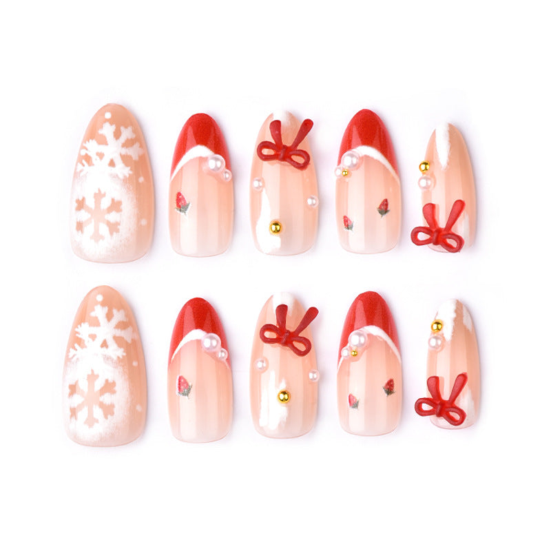 Festive Themed Holiday Press-On Nail Art Kalsten