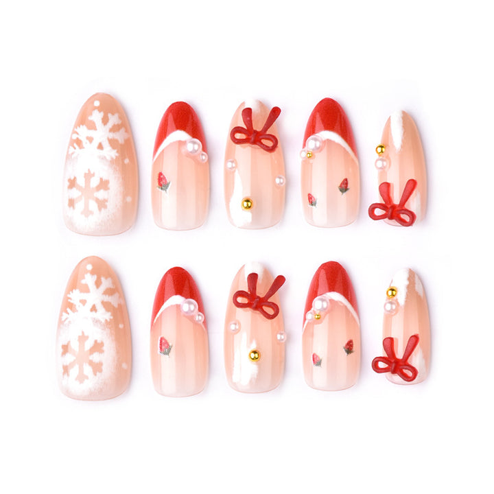 Festive Themed Holiday Press-On Nail Art Kalsten