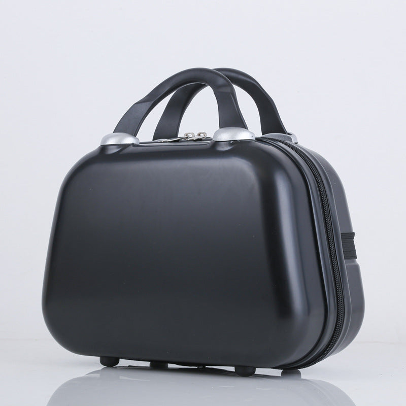 compact hard-shell travel cosmetic vanity case with dual top handles and secure zipper closure Kalsten