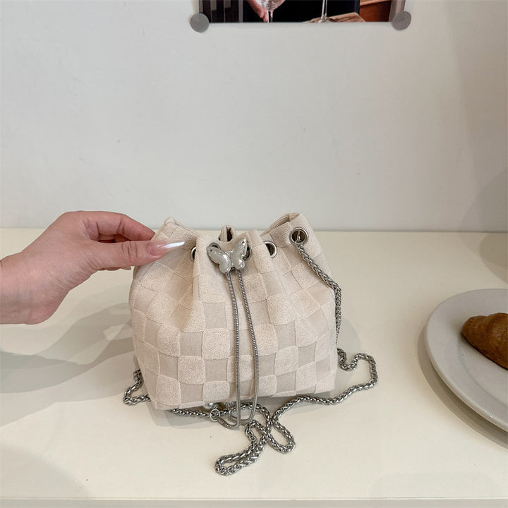 Elegant Woven Drawstring Mini Handbag Kalsten