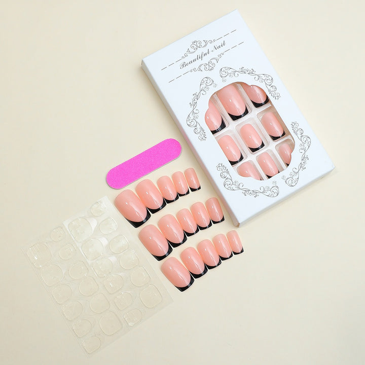 Art Nail Set with Elegant French Tip Design Kalsten