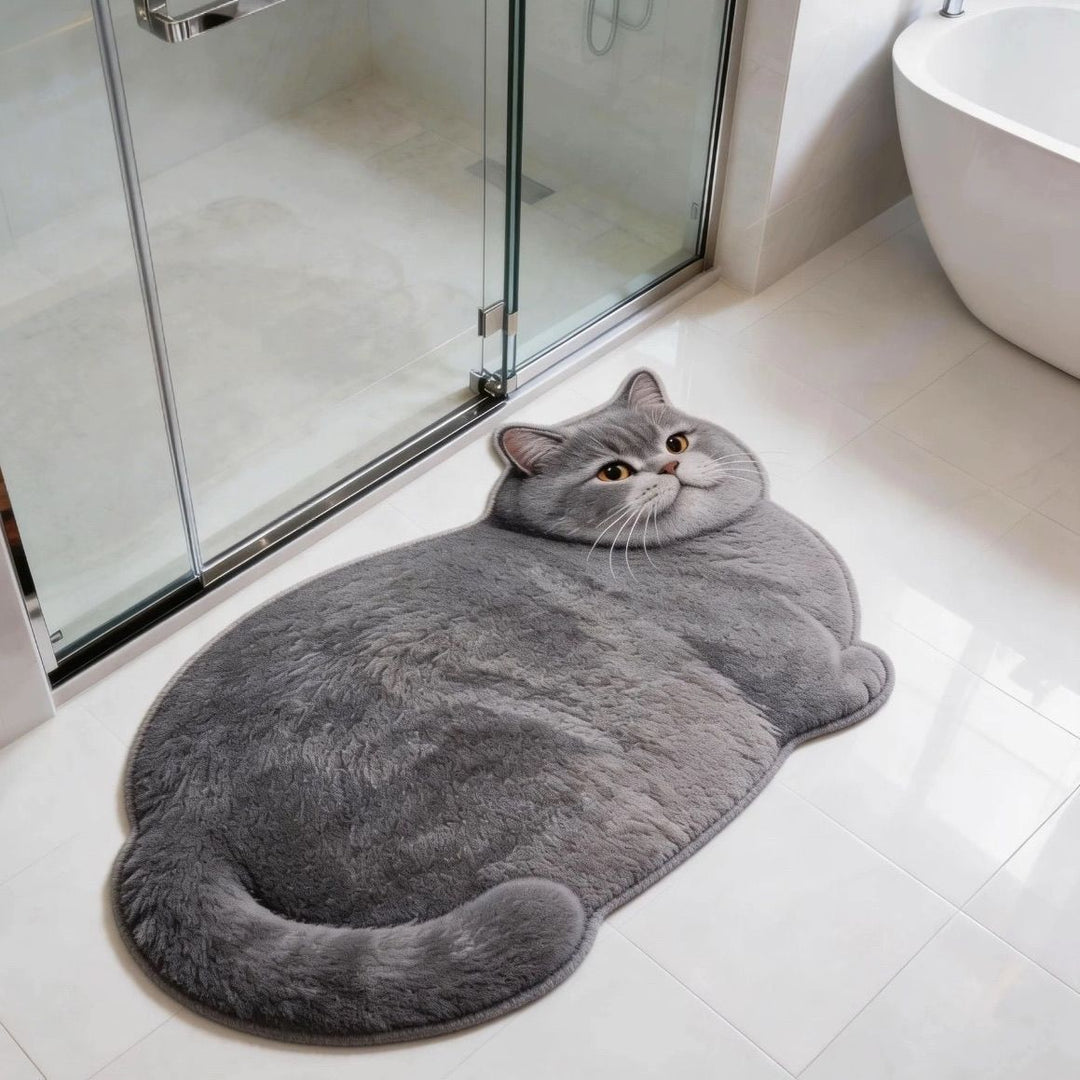 Cat-Shaped Bath Mat Kalsten