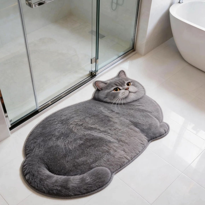 Cat-Shaped Bath Mat Kalsten