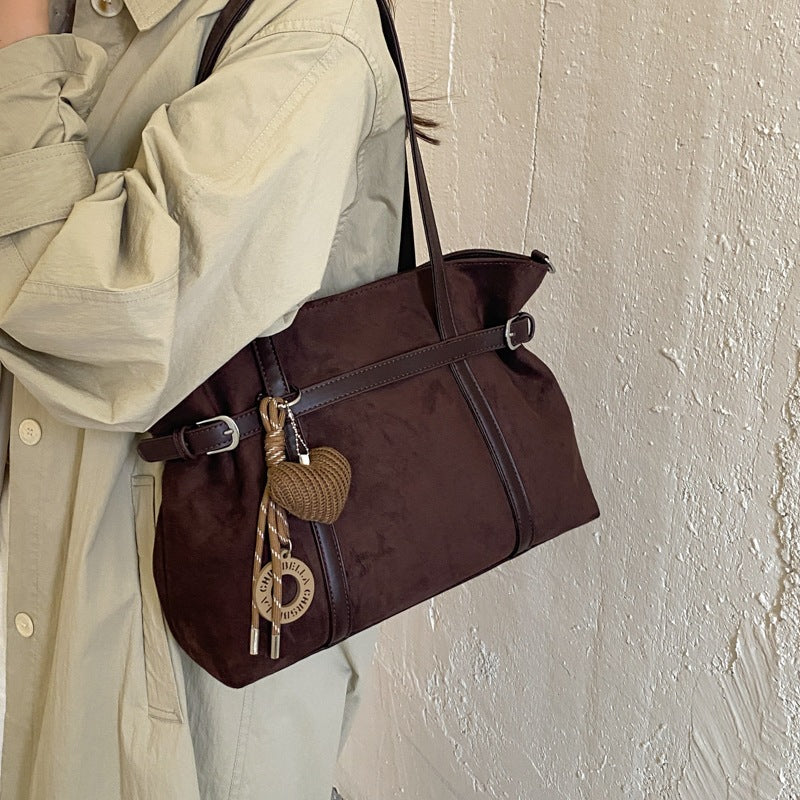Versatile Suede Tote Bag