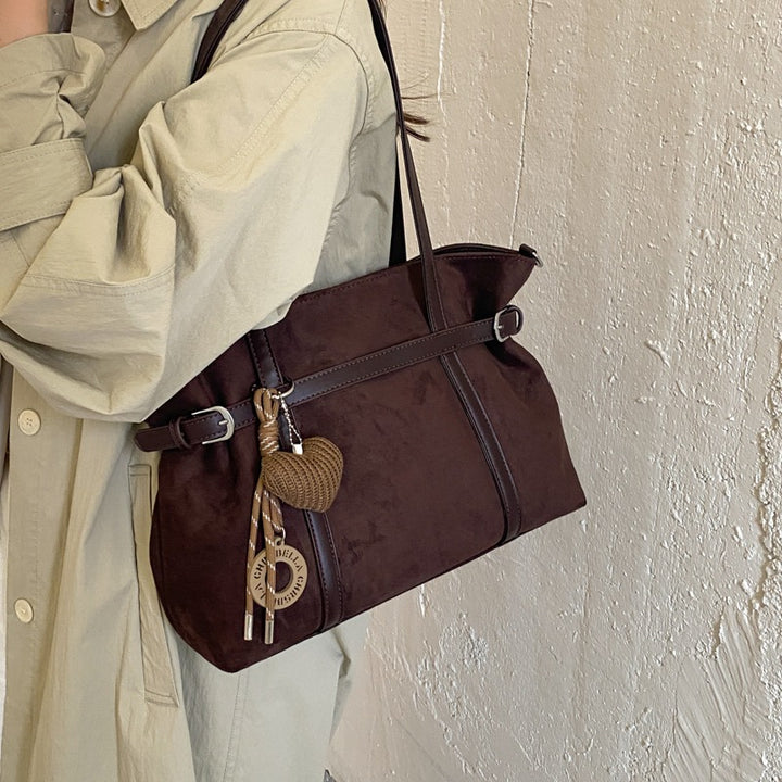 Versatile Suede Tote Bag