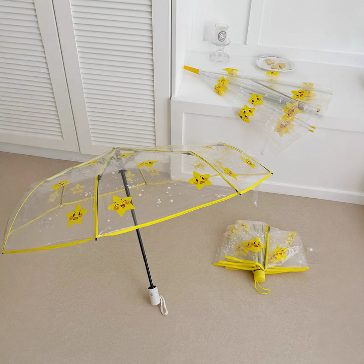 Ladies foldable umbrella with particularly playful star design Kalsten