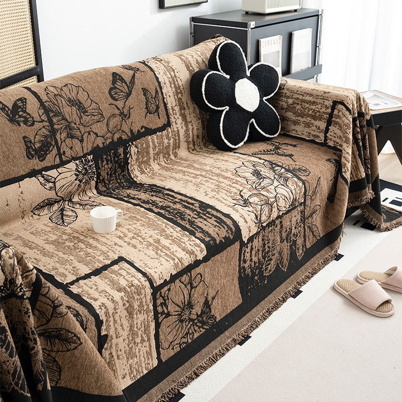 Cozy Floral Pattern Throw Blanket