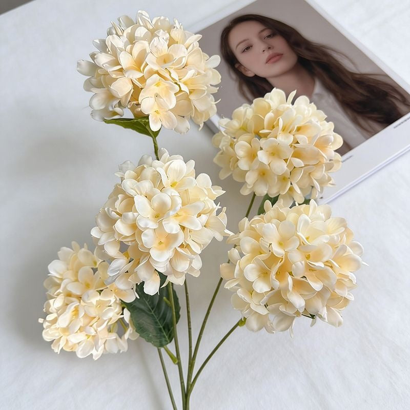 Elegant Faux Hydrangea Stem