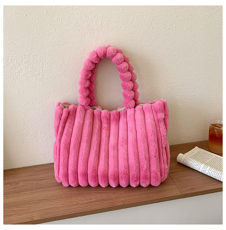 Plush Textured Tote Bag