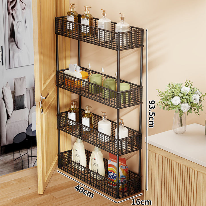Slim Overdoor Three-Tier Wire Mesh Storage Organizer